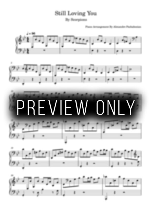 Still Loving You (Piano Sheet) - Scorpions - Piano Arrangement by Alexandre Pachabezian