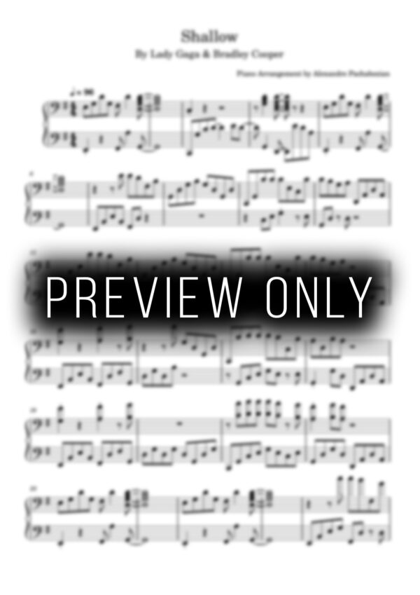 Shallow (Piano Sheet)