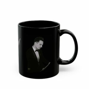 (EUR Customers) Mug en céramique noire — Portrait élégant d’Alexandre Pachabezian & design signature (11oz, 15oz)